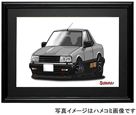 【SQWHEEL】R30スカイライン（前期・銀/黒）のイラスト S0041S