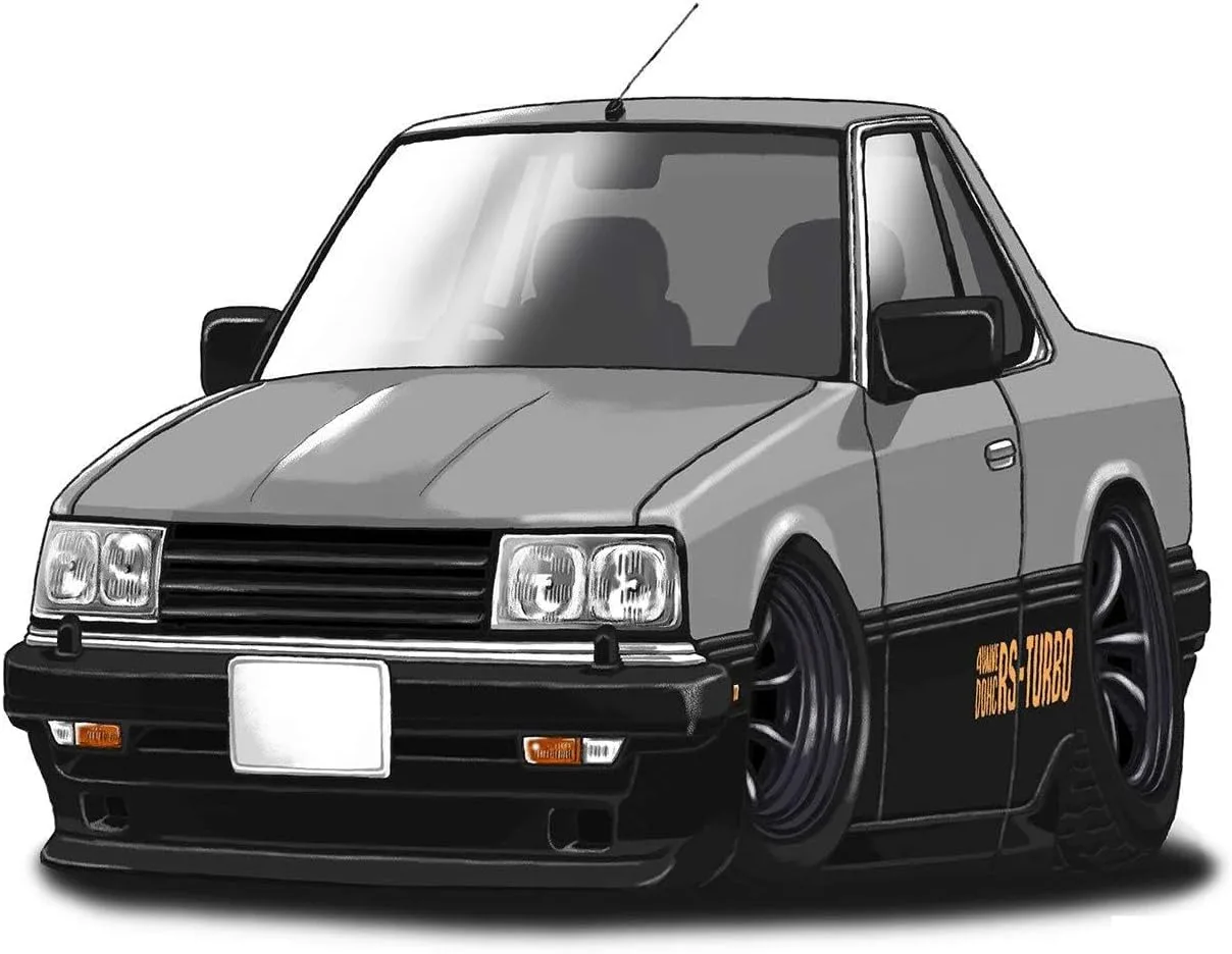 【SQWHEEL】R30スカイライン（前期・銀/黒）のイラスト S0041S - 画像 (2)