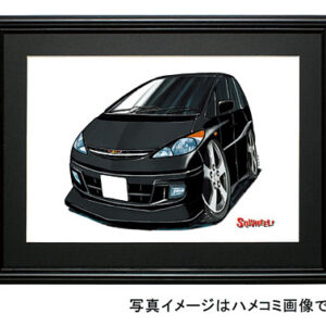 【SQWHEEL】エスティマ(2代目・黒)のイラスト S0005B