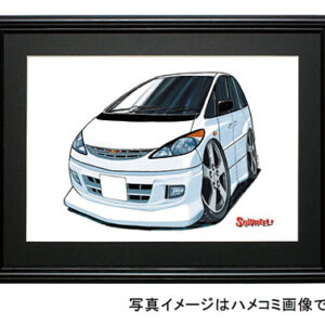 【SQWHEEL】エスティマ(2代目・白)のイラスト S0005B