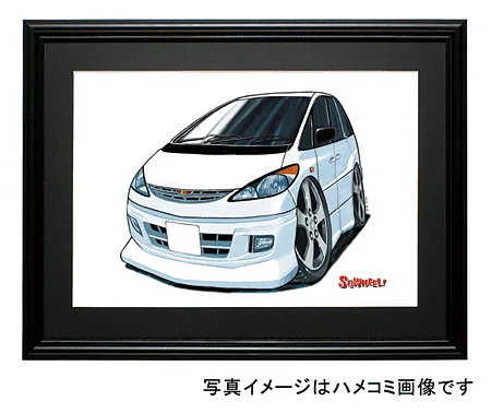 【SQWHEEL】エスティマ（2代目・白）のイラスト S0005B