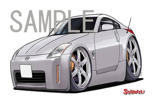 【SQWHEEL】Z33（レイズホイール・銀）のイラスト S0010S - 画像 (2)