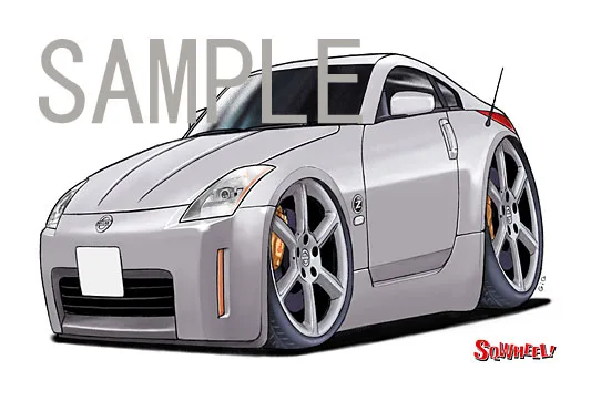 【SQWHEEL】Z33（18inch・銀）のイラスト S0011S - 画像 (3)