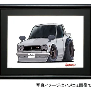 【SQWHEEL】ハコスカGT-R（2Dr・銀）のイラスト S0013S