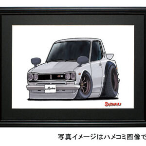 【SQWHEEL】ハコスカGT-R（2Dr・銀）のイラスト S0013S