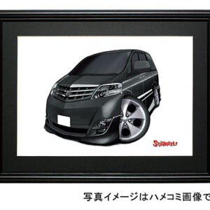 【SQWHEEL】アルファード(初代・黒)のイラスト S0015B