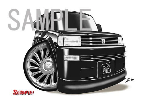 【SQWHEEL】ｂＢ（黒）のイラスト S0019B - 画像 (2)