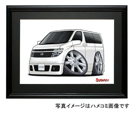 【SQWHEEL】エルグランド（E51前期・白）のイラスト S0020W
