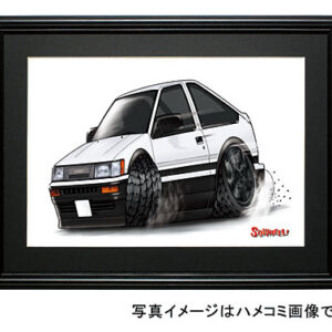 【SQWHEEL】８６レビン（3Dr・白）のイラスト S0025W