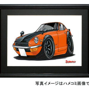 【SQWHEEL】Z432 フェアレディ(オレンジ/黒)のイラスト S0029O