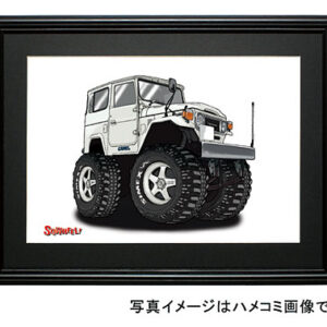 【SQWHEEL】ランクル40（白）のイラスト S0035W