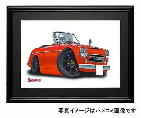 【SQWHEEL】フェアレディ2000（SR・赤）のイラスト S0036R