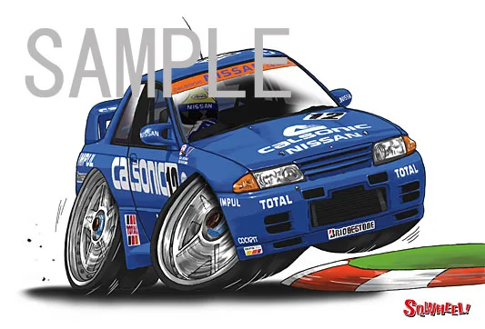 【SQWHEEL】R32 GT-R（カルソニック）のイラスト S0038B - 画像 (3)