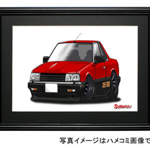 【SQWHEEL】R30スカイライン(前期・赤/黒)のイラスト S0041R