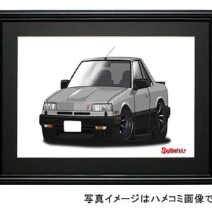 【SQWHEEL】R30スカイライン(鉄仮面・銀/黒)のイラスト S0044S