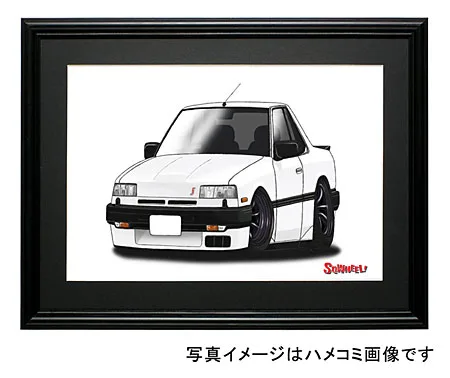 【SQWHEEL】R30スカイライン（鉄仮面・白）のイラスト S0044W