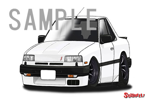 【SQWHEEL】R30スカイライン(鉄仮面・白)のイラスト S0044W - 画像 (2)