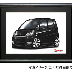 【SQWHEEL】ムーヴ・カスタム（４代目・黒）のイラスト S0056B