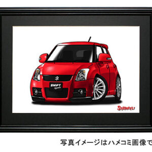 【SQWHEEL】スイフト・スポーツ(2代目・赤)のイラスト S0074R