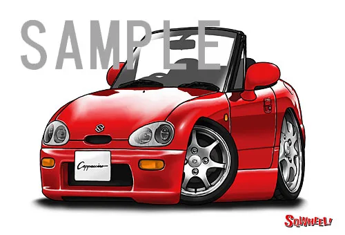 【SQWHEEL】カプチーノ（赤）のイラスト S0079 - 画像 (2)