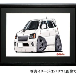 【SQWHEEL】２代目ワゴンＲ・ＲＲ（白）のイラスト S0007W