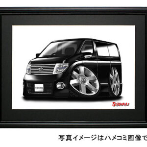 【SQWHEEL】エルグランド（E51後期・黒）のイラスト S0055B