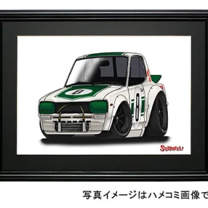 【SQWHEEL】ハコスカGT-R（緑・No.8）のイラスト P0063G