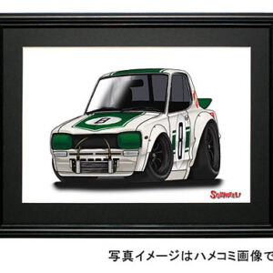 【SQWHEEL】ハコスカGT-R（緑・No.8）のイラスト P0063G