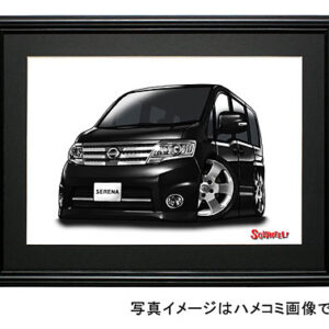 【SQWHEEL】セレナ(3代目C25・黒)のイラスト S0069B