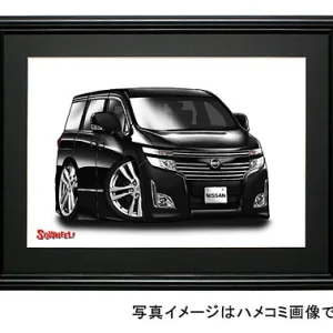 【SQWHEEL】エルグランド（E52・黒）のイラスト S0071B