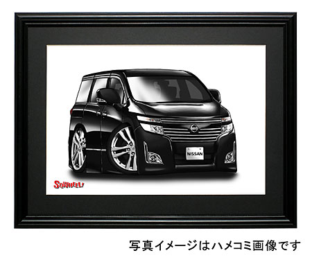 【SQWHEEL】エルグランド(E52・黒)のイラスト S0071B