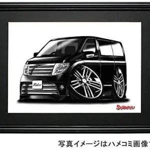 【SQWHEEL】エルグランド ライダー （2代目 E51 後期 黒）イラスト S0082B