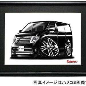 【SQWHEEL】エルグランド ライダー (2代目 E51 後期 黒)イラスト S0082B