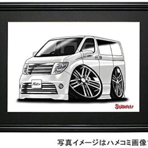 【SQWHEEL】エルグランド ライダー (2代目 E51 後期 白)イラスト S0082W