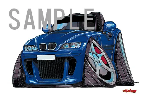 【KOOLART】ＢＭＷ　Z3（青・左向）のイラスト P0015 - 画像 (3)