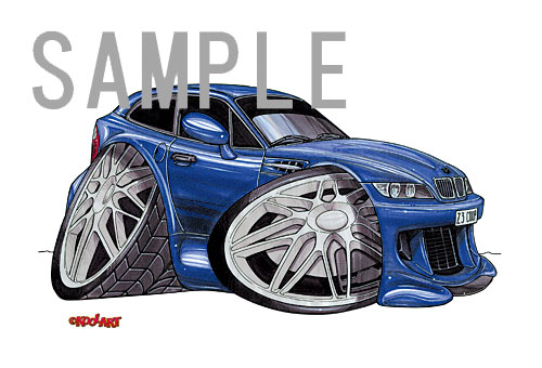 【KOOLART】BMW Z3 クーペ(青)のイラスト P0394 - 画像 (2)