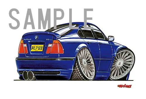 【KOOLART】BMW E46（アルピナ）のイラスト P0421 - 画像 (2)