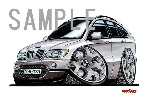 【KOOLART】BMW X5（横）のイラスト P0475 - 画像 (2)