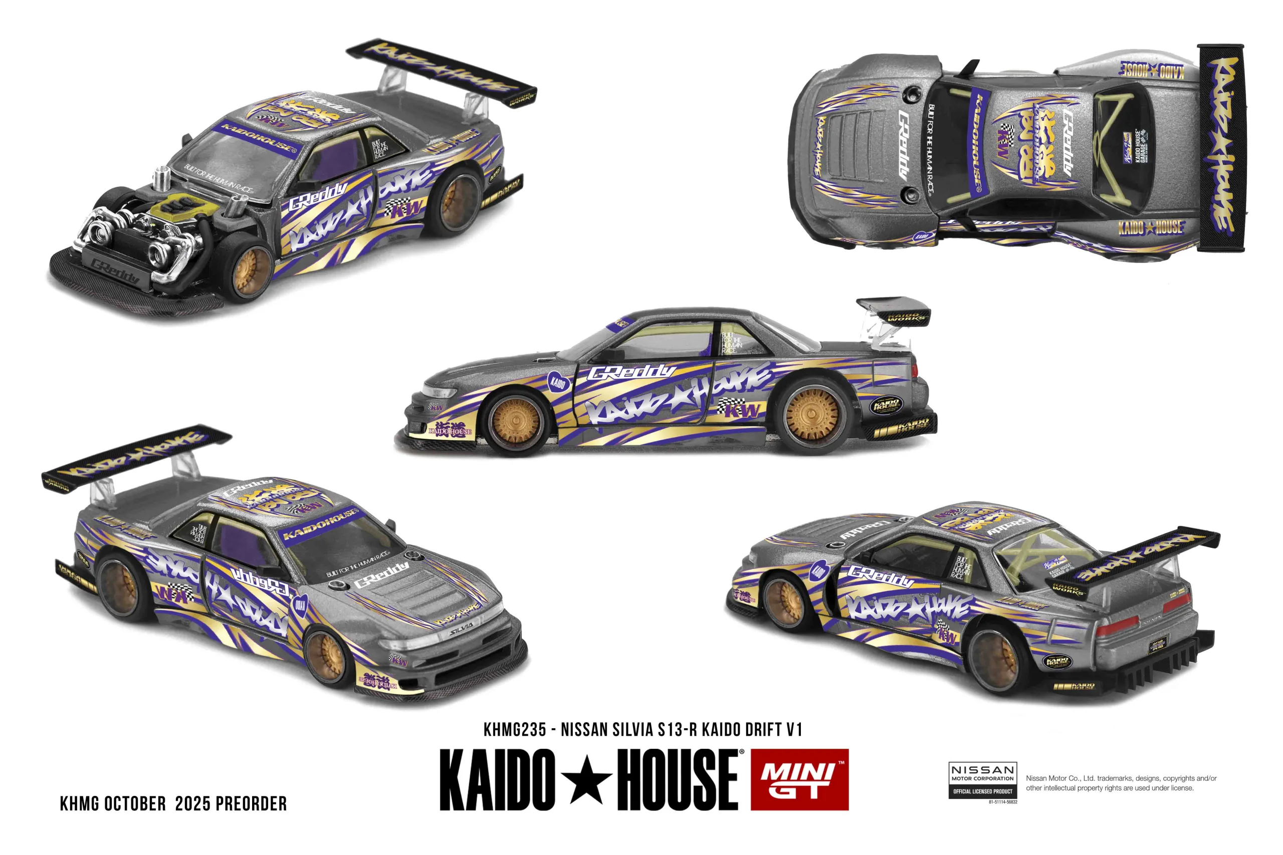 1/64 ニッサン シルビア S13-R KAIDO DRIFT V1(右ハンドル) KHMG235 - 画像 (9)