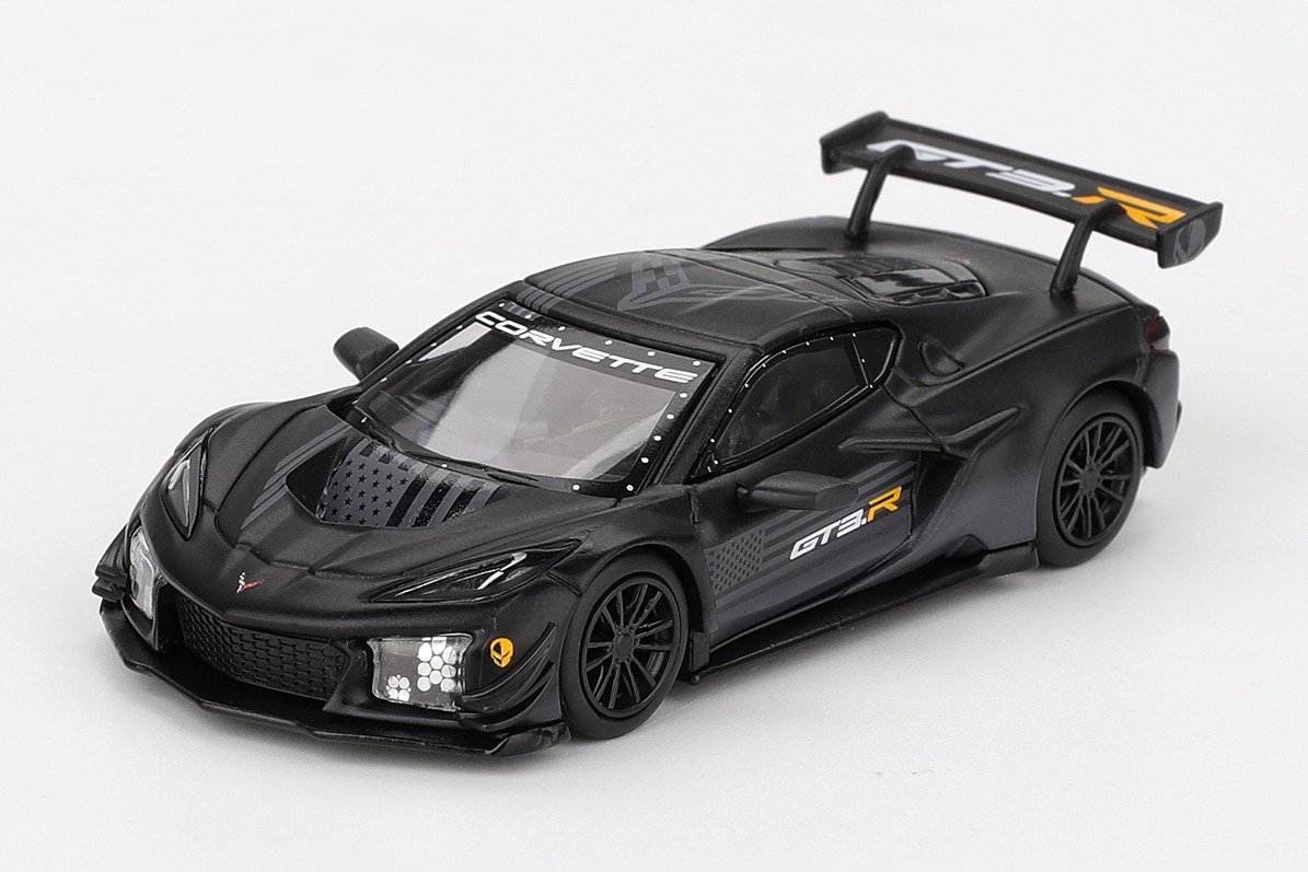 MINIGT2020Chevrolet Corvette 2台セット左右ハンドル 1/64 シボレー コルベット Z06 GT3.R ロードアメリカ テストカー(左