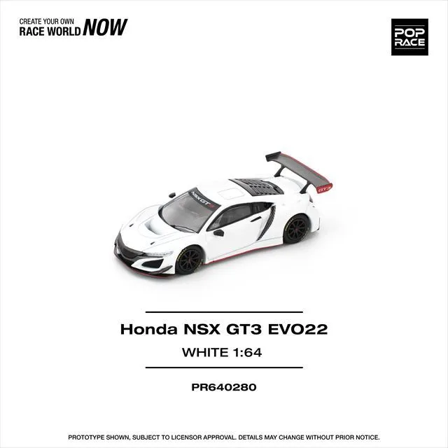 1/64 ホンダ NSX GT3 EVO22 - ホワイト PR64-280 - 画像 (2)