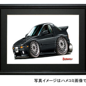 【SQWHEEL】RX-7・FC（黒）のイラスト S0003B