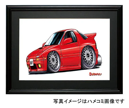 【SQWHEEL】RX-7・FC（赤）のイラスト S0003R