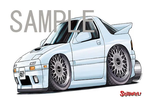 【SQWHEEL】RX-7・FC（白）のイラスト S0003W - 画像 (3)