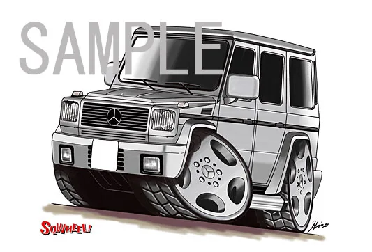 【SQWHEEL】Ｇクラス W463（銀）のイラスト S0018S - 画像 (2)