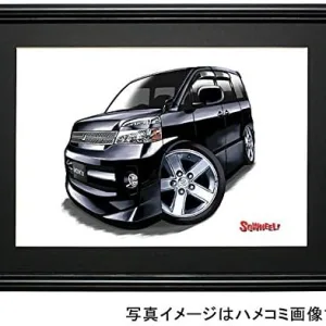 【SQWHEEL】ヴォクシー（初代・黒）のイラスト S0032B