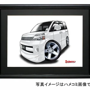 【SQWHEEL】ヴォクシー（初代・白）のイラスト S0032W