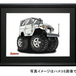 【SQWHEEL】ランクル40（白）のイラスト S0035W