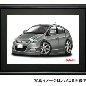 【SQWHEEL】インサイト（2代目・ガンメタ）のイラスト S0060GY
