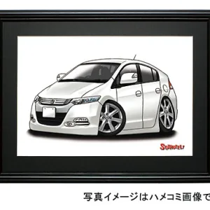 【SQWHEEL】インサイト（2代目・白）のイラスト S0060W
